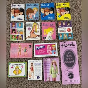 Vintage Barbie Midge Ken Francie Doll Catalogues Brochures Outfit Booklets Lot